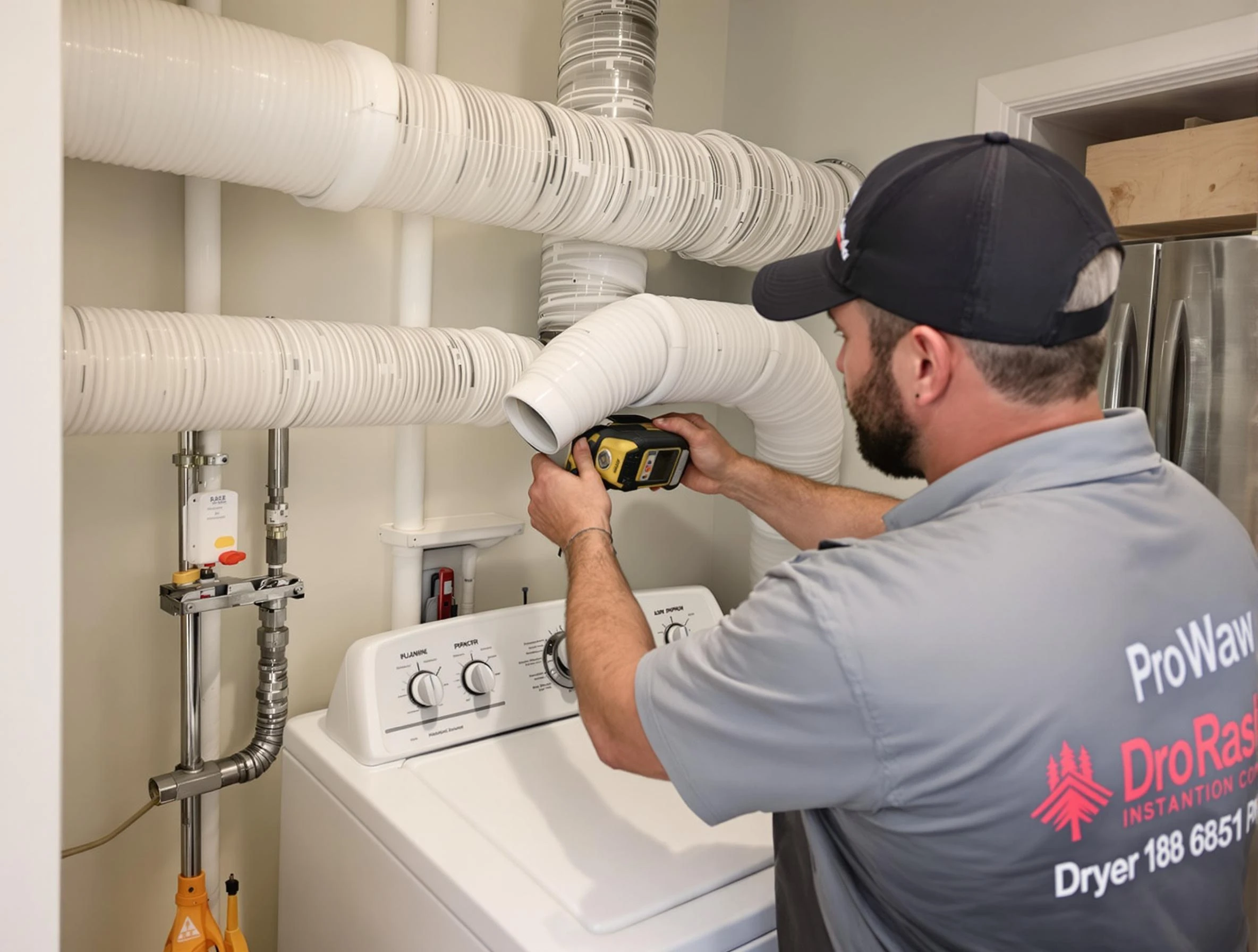 Professional dryer vent hose installation by Billerica Dryer Vent Cleaning in Billerica